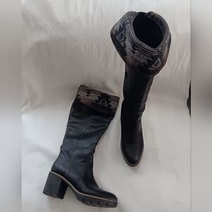 Soul Naturalizer Womens 9M Boots Black Myfave Tall Over The Knee Lug Sole